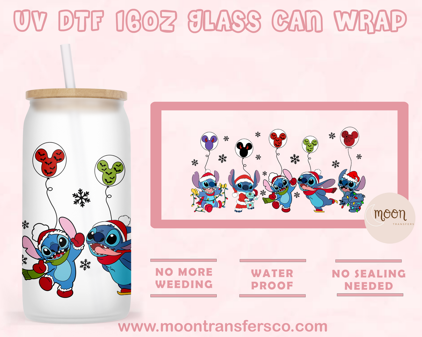 151- UV DTF 16oz Glass Can