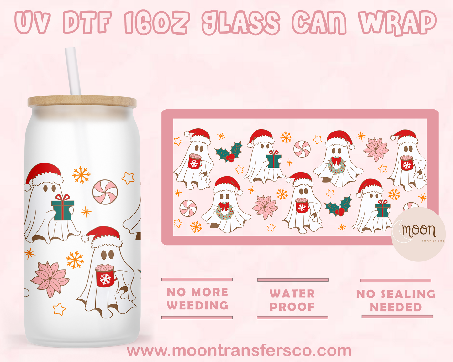 157- UV DTF 16oz Glass Can