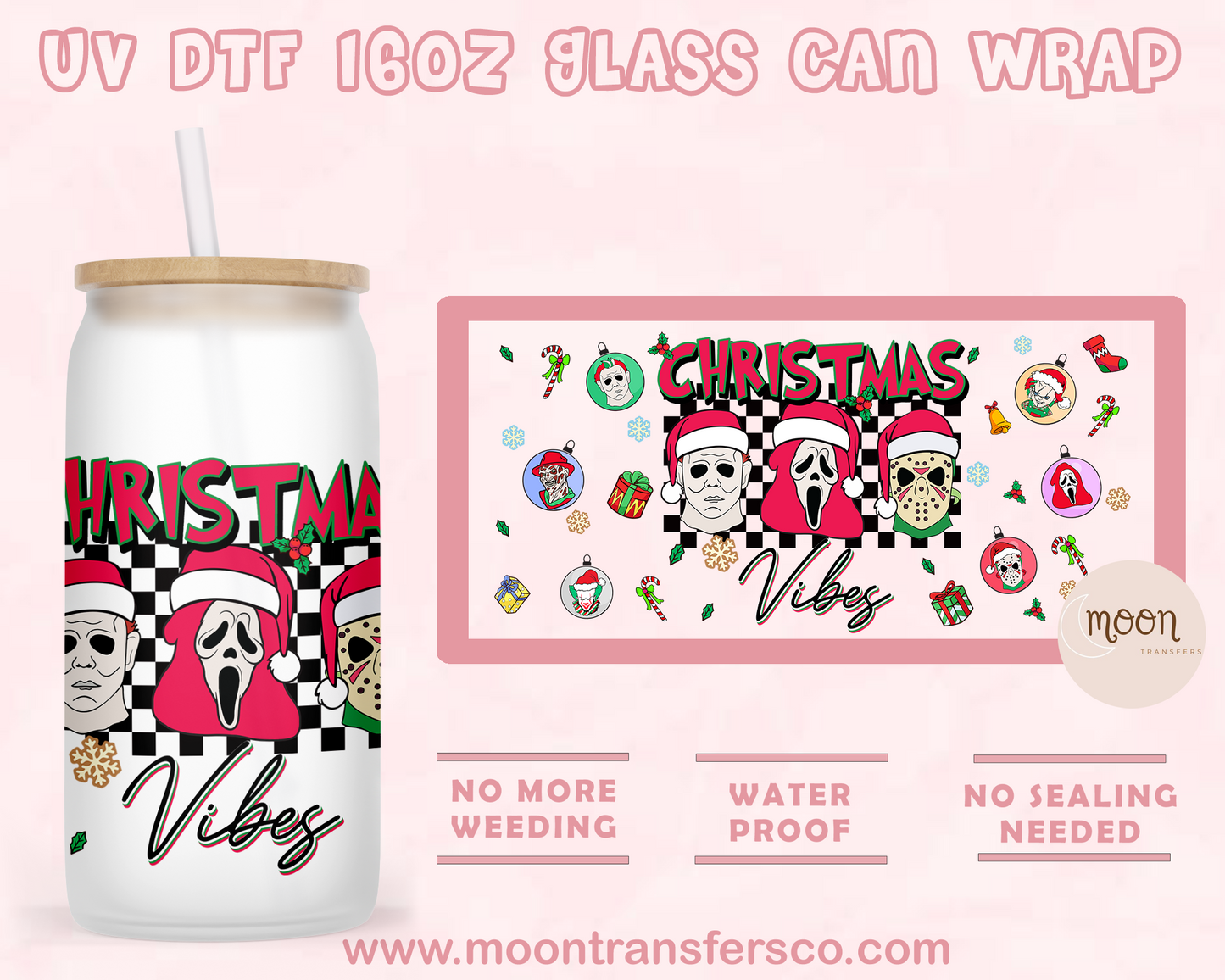 172- UV DTF 16oz Glass Can