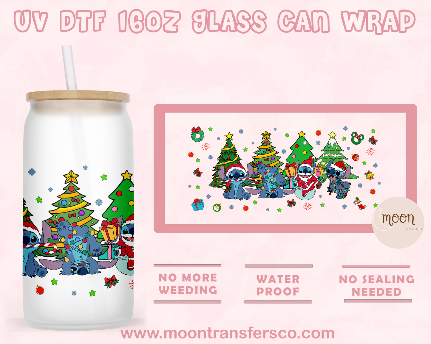173- UV DTF 16oz Glass Can