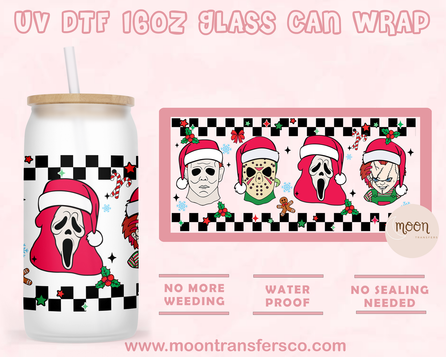 176- UV DTF 16oz Glass Can