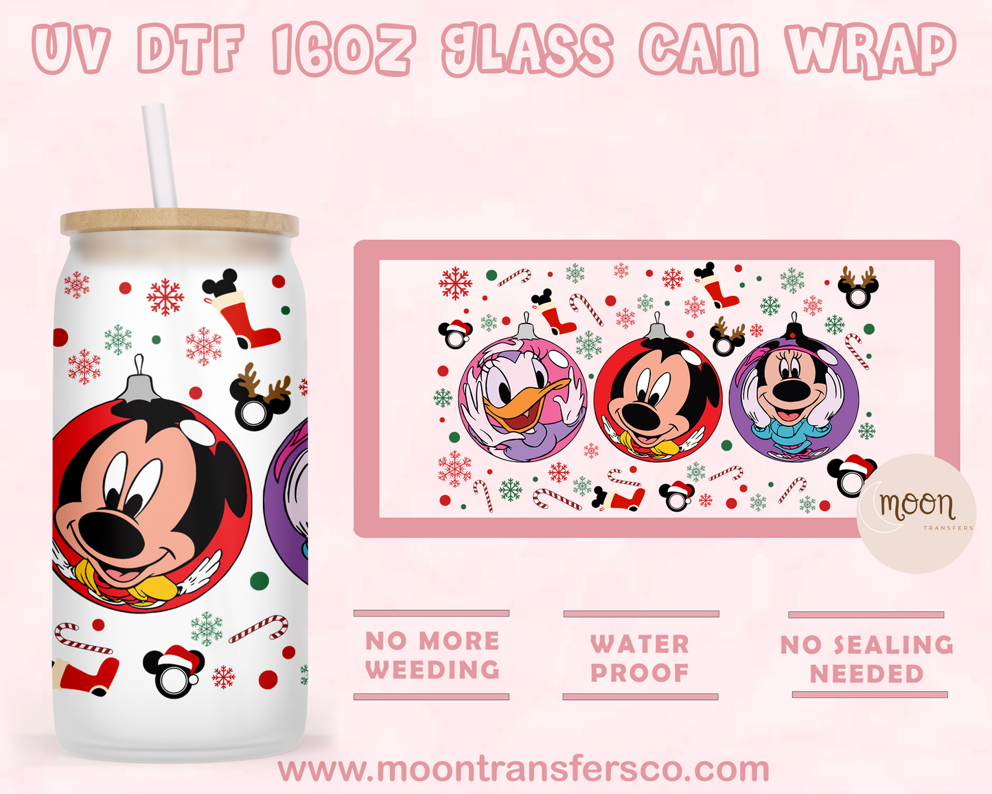 183- UV DTF 16oz Glass Can