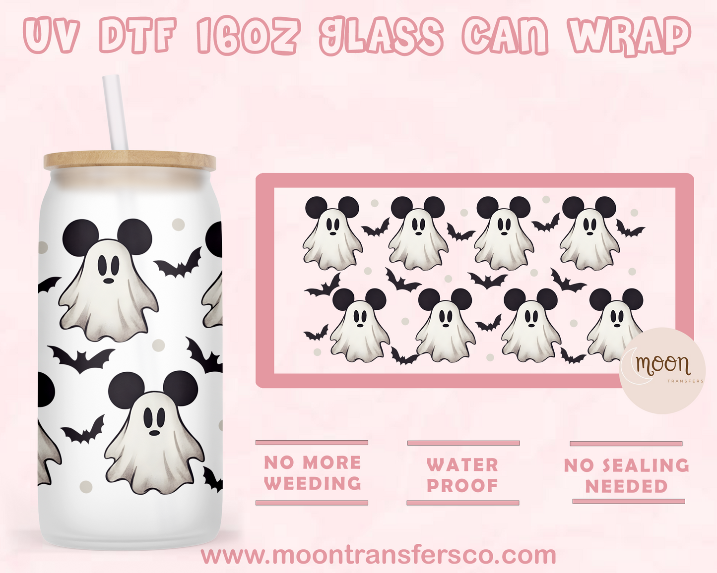 41- UV DTF 16oz Glass Can