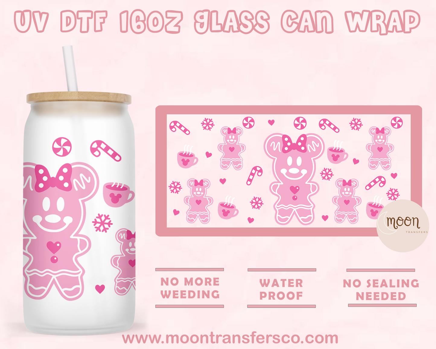 201- UV DTF 16oz Glass Can