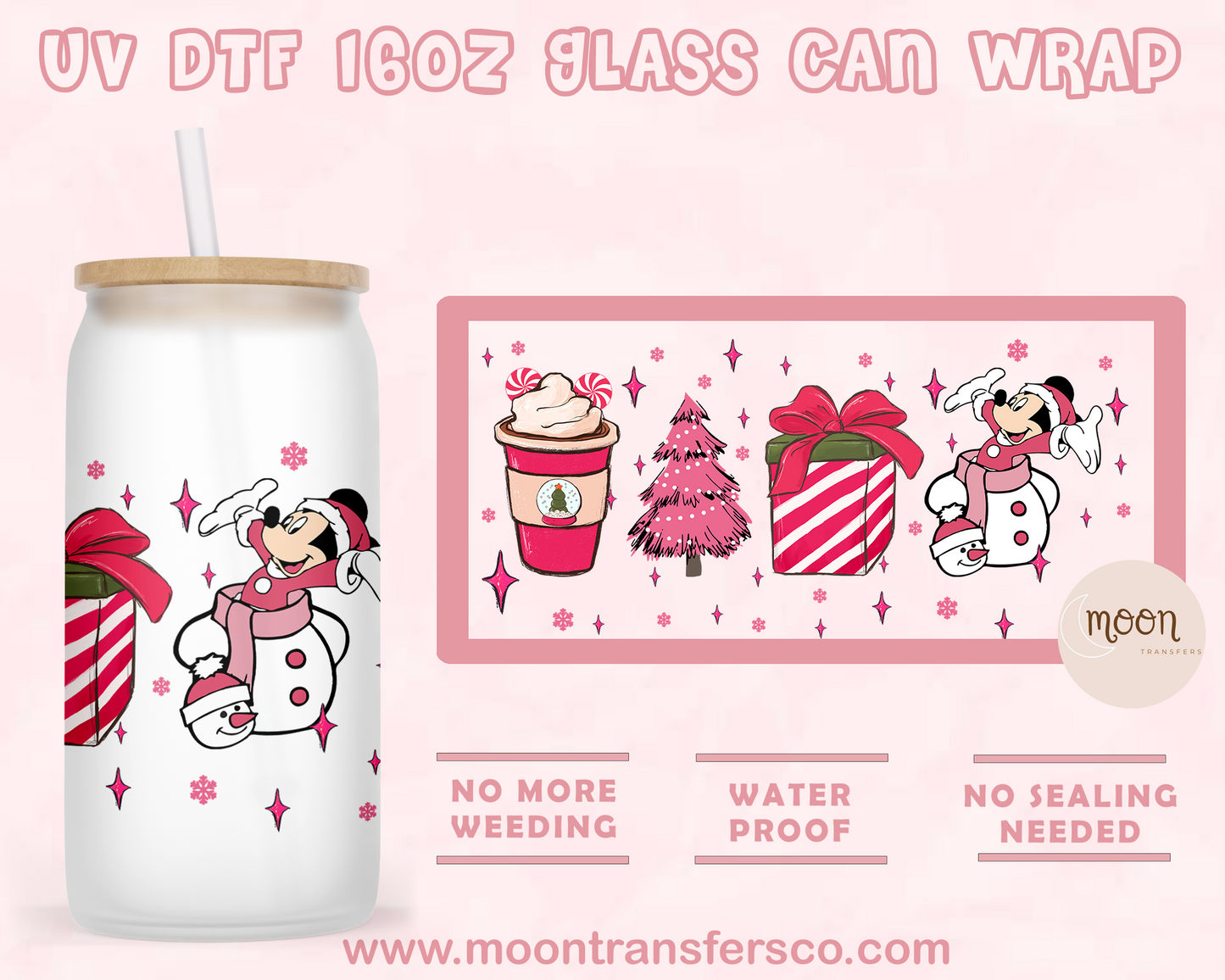 206- UV DTF 16oz Glass Can