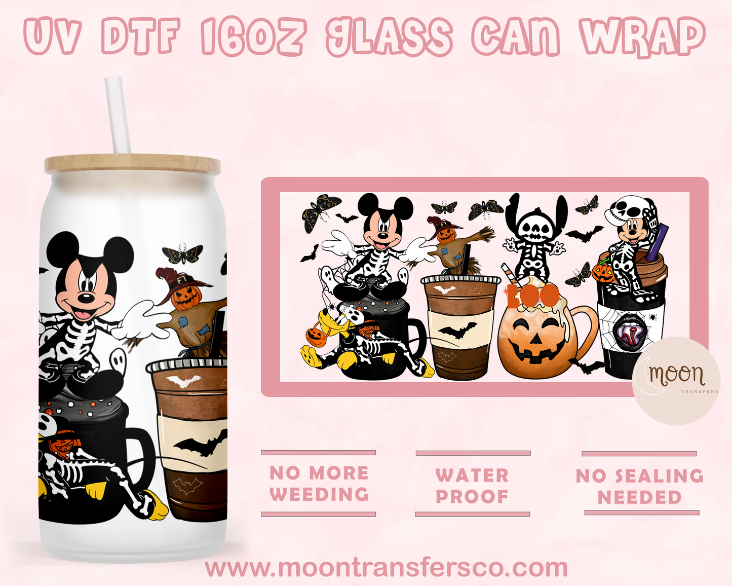 63- UV DTF 16oz Glass Can