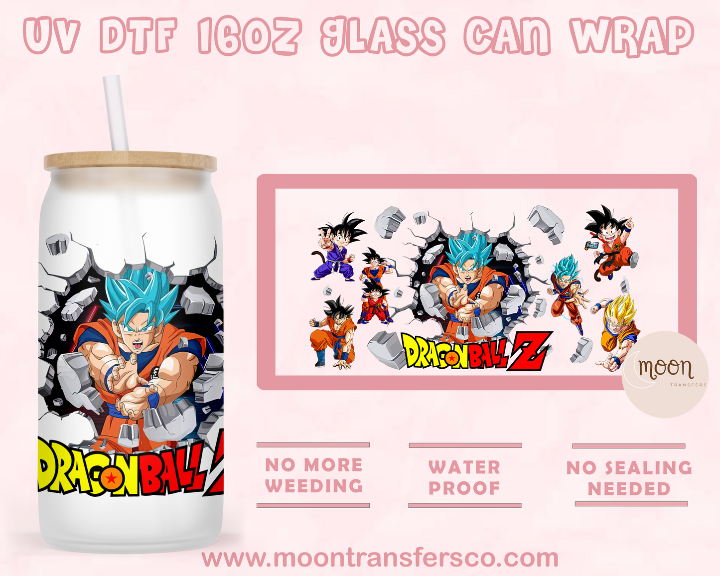 111- UV DTF 16oz Glass Can