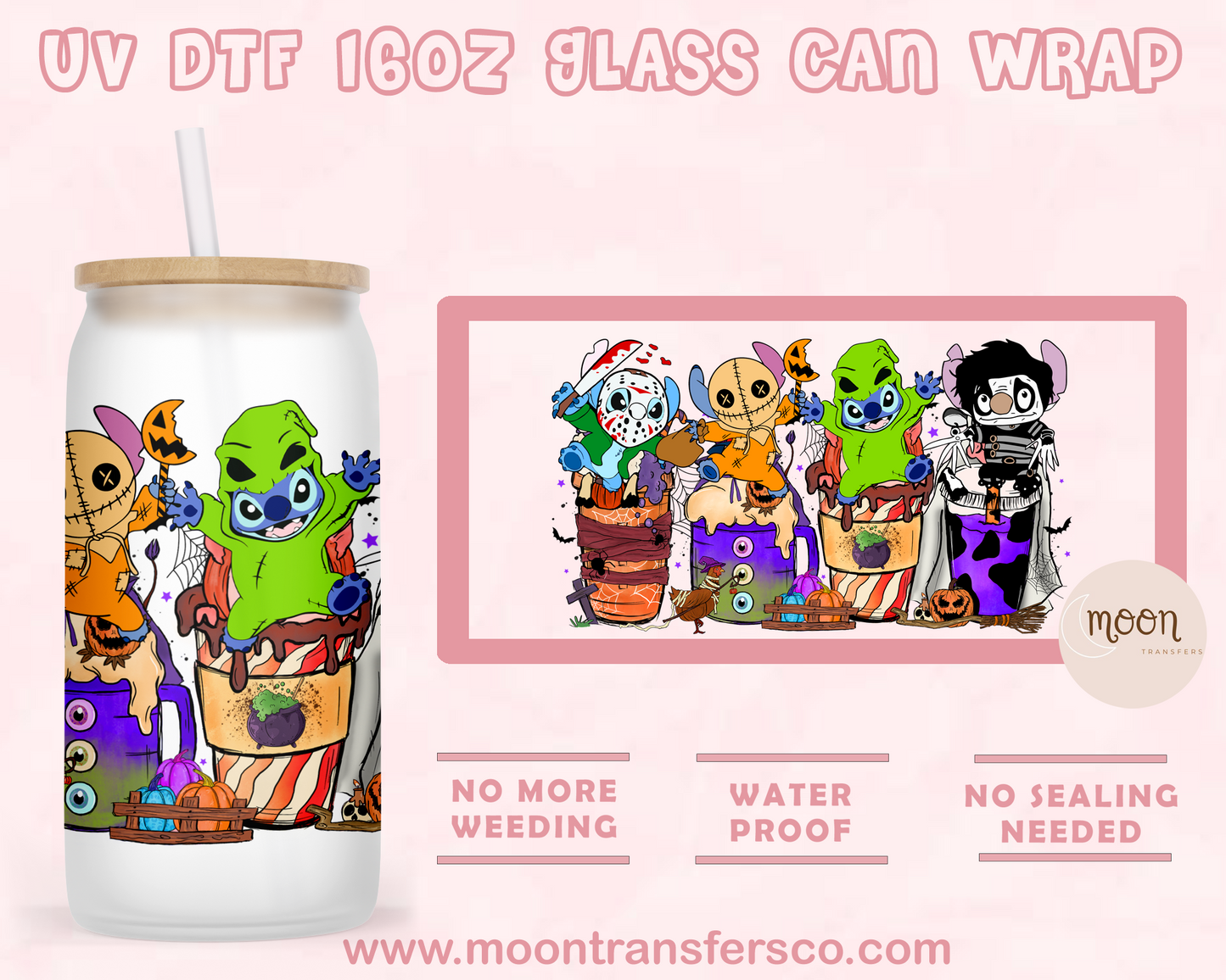 49- UV DTF 16oz Glass Can