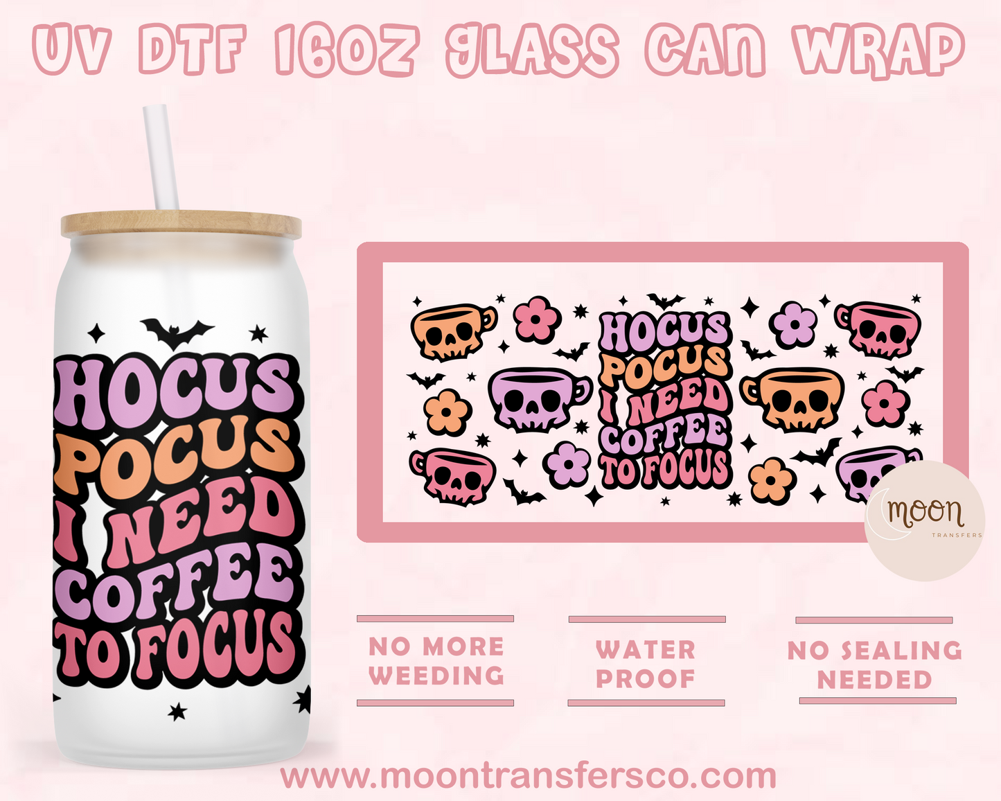 51- UV DTF 16oz Glass Can