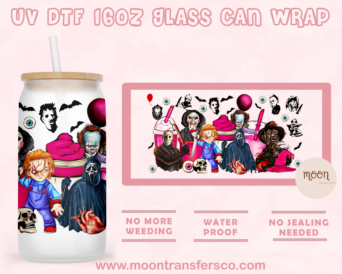 76-UV DTF 16oz Glass Can