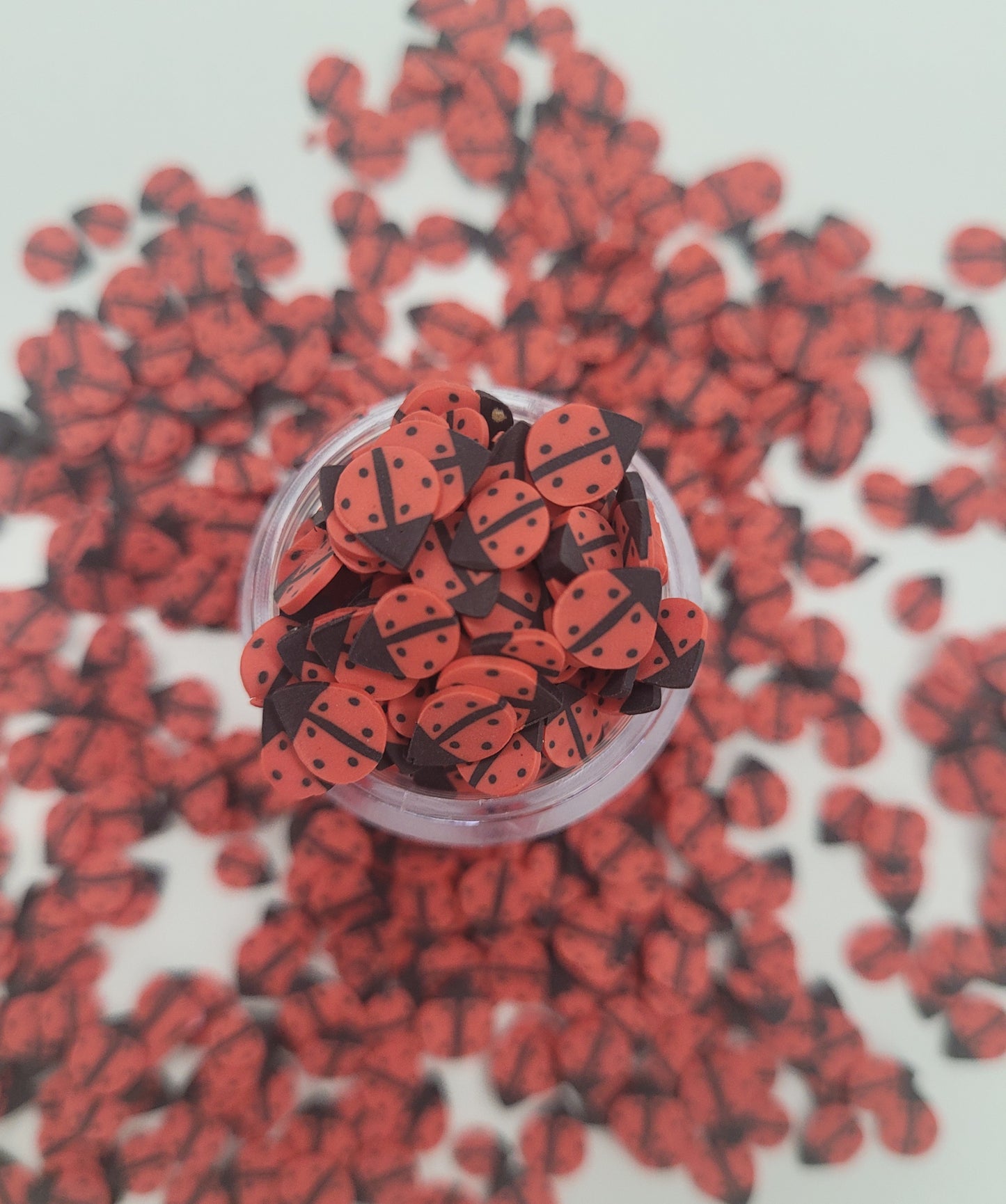 Lady Bug Slices Polymer Clay