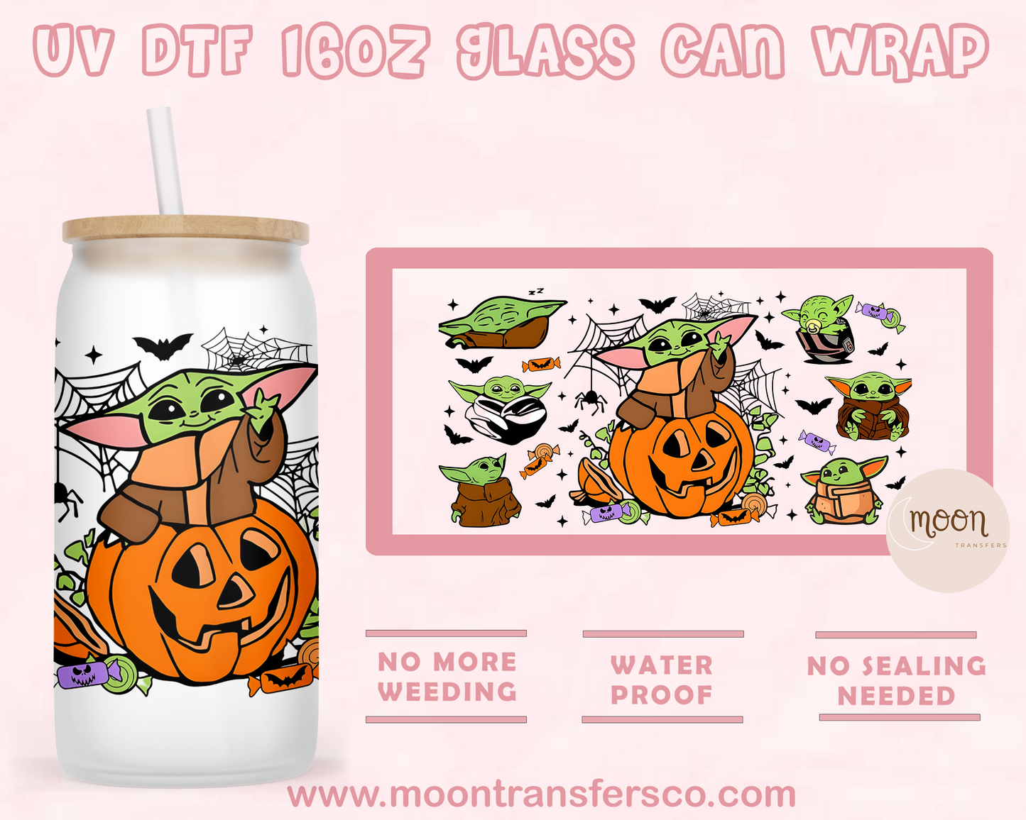 89-UV DTF 16oz Glass Can