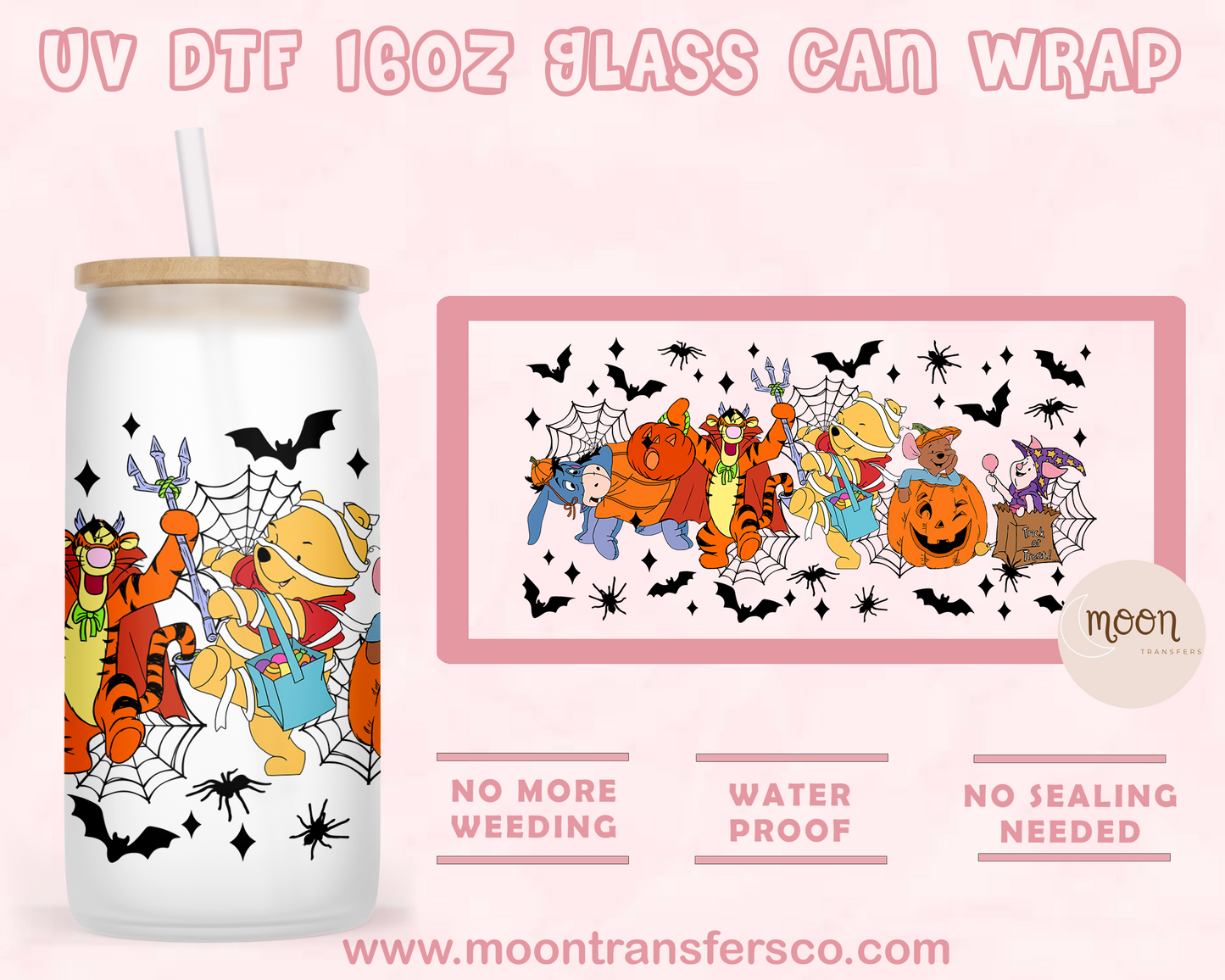 90-UV DTF 16oz Glass Can