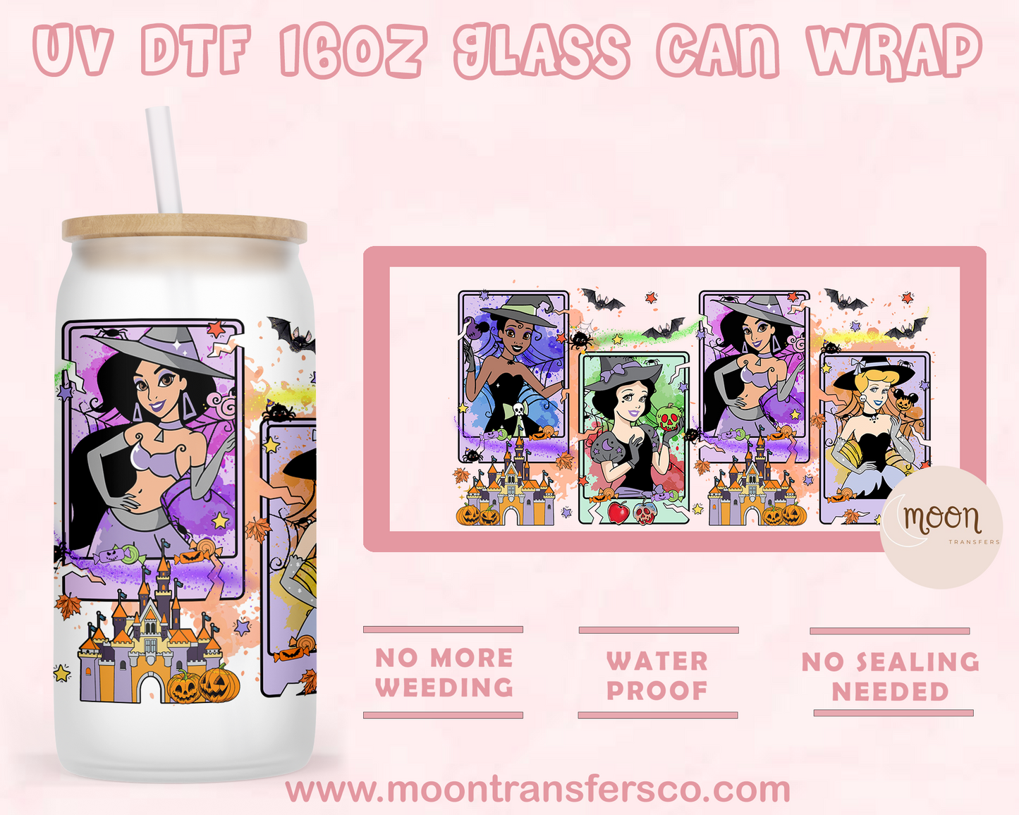 91-UV DTF 16oz Glass Can