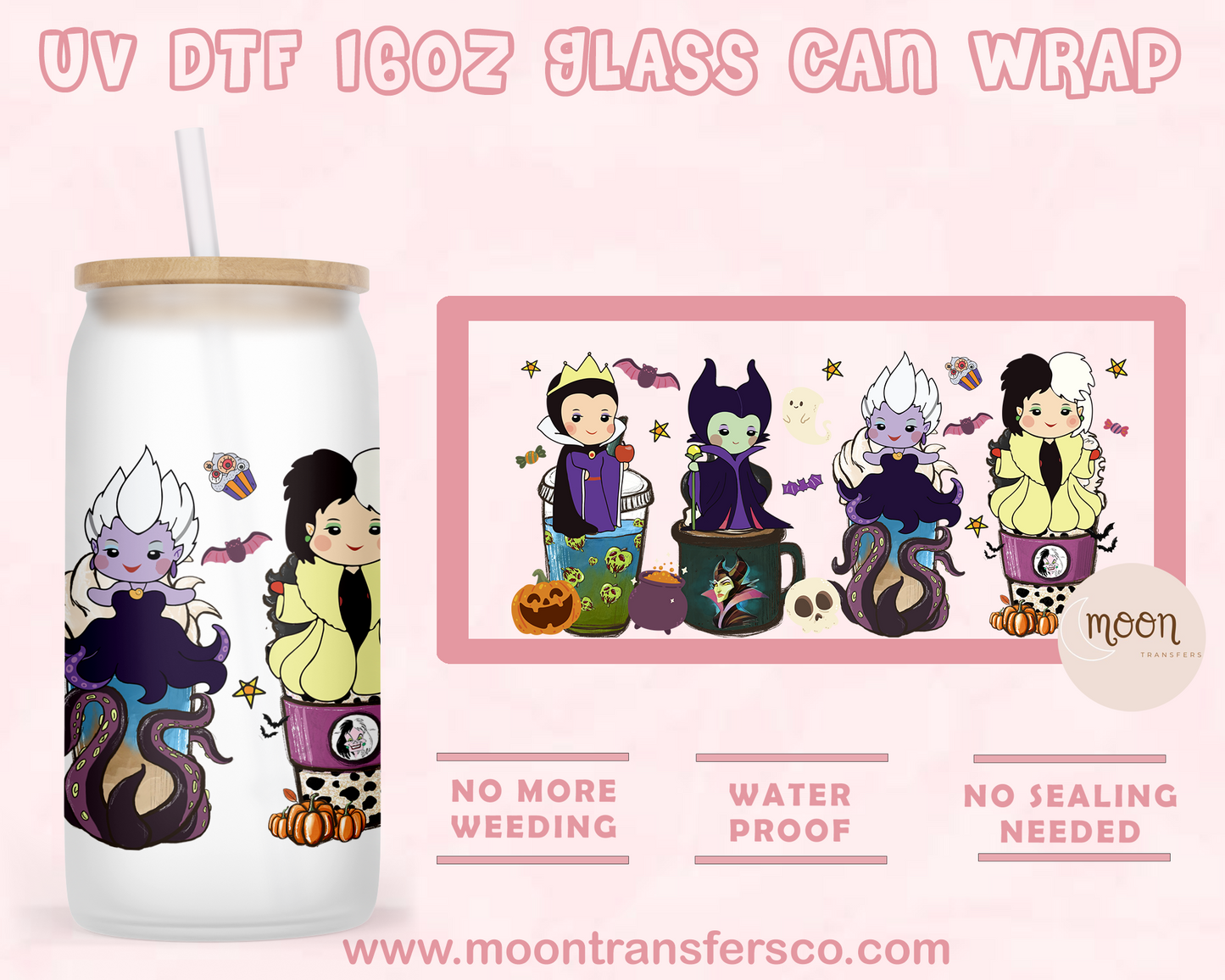 81-UV DTF 16oz Glass Can