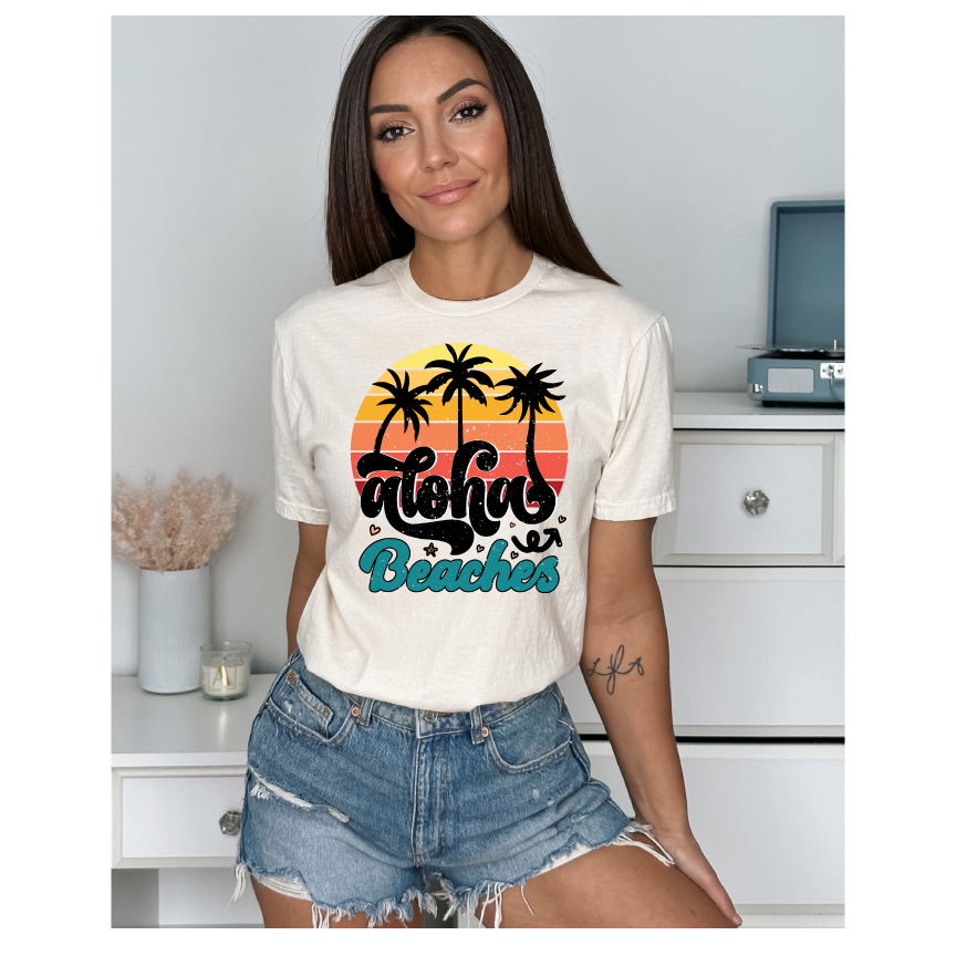 Aloha Beaches- Full Color DTF Transfer