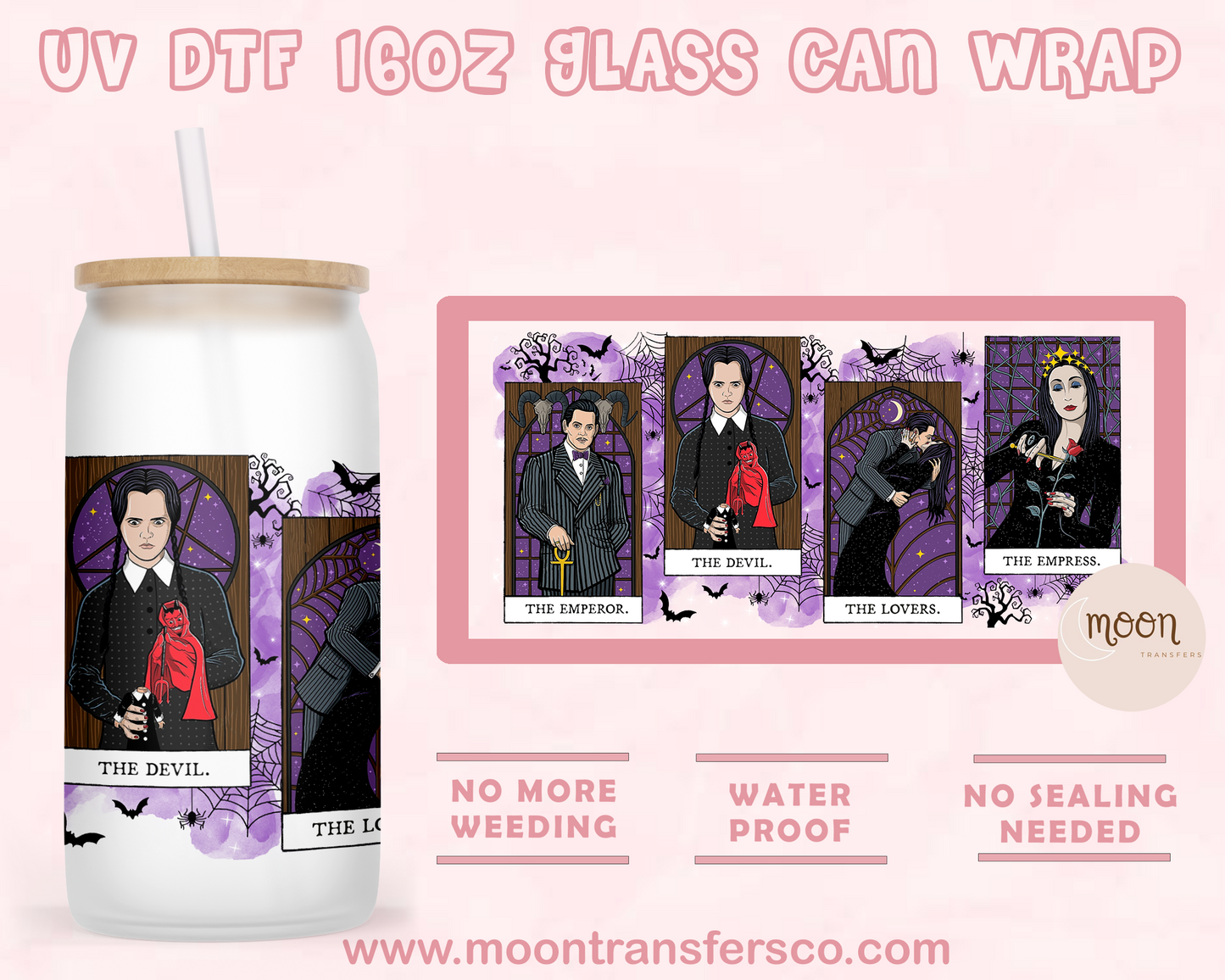 95- UV DTF 16oz Glass Can