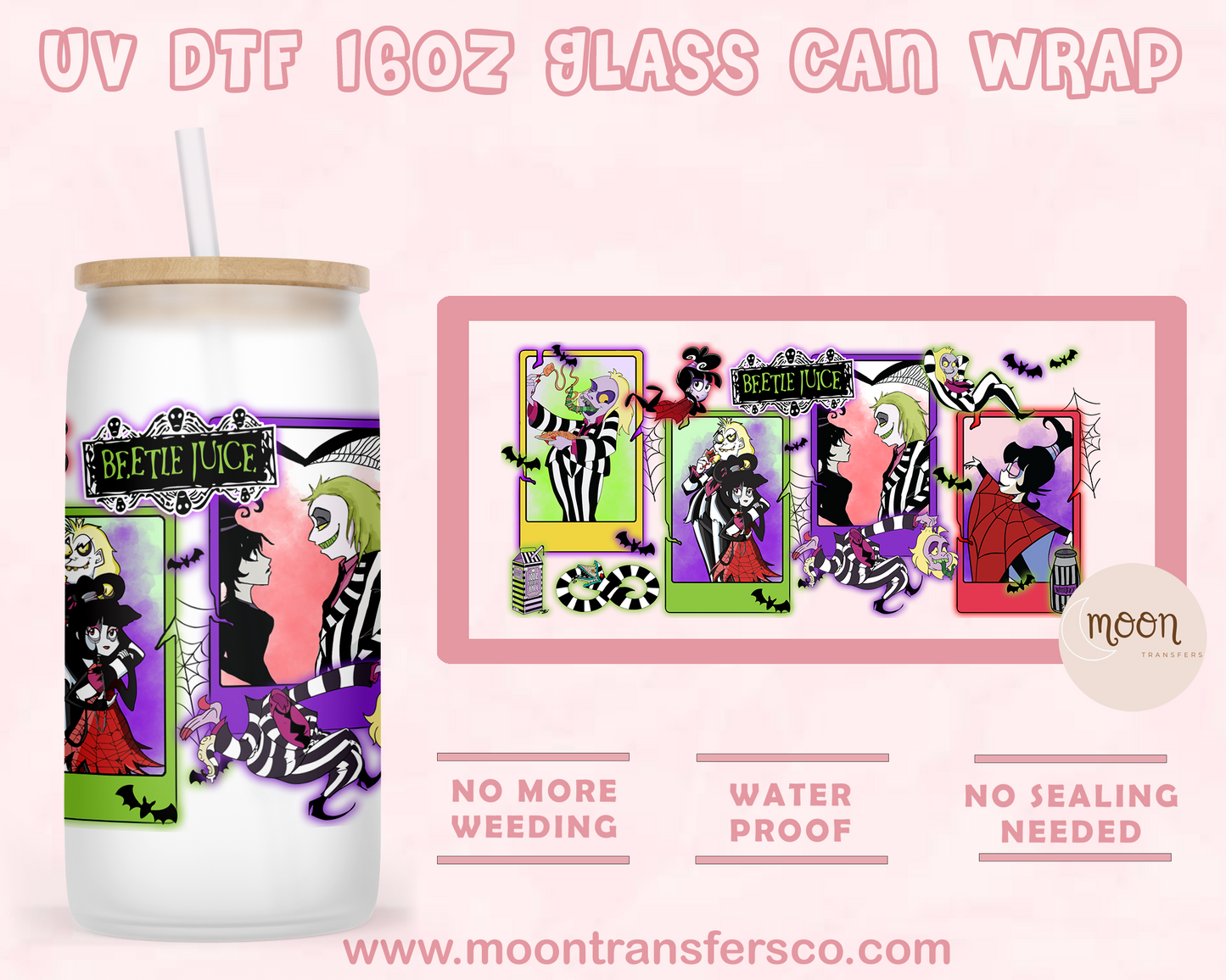 99- UV DTF 16oz Glass Can