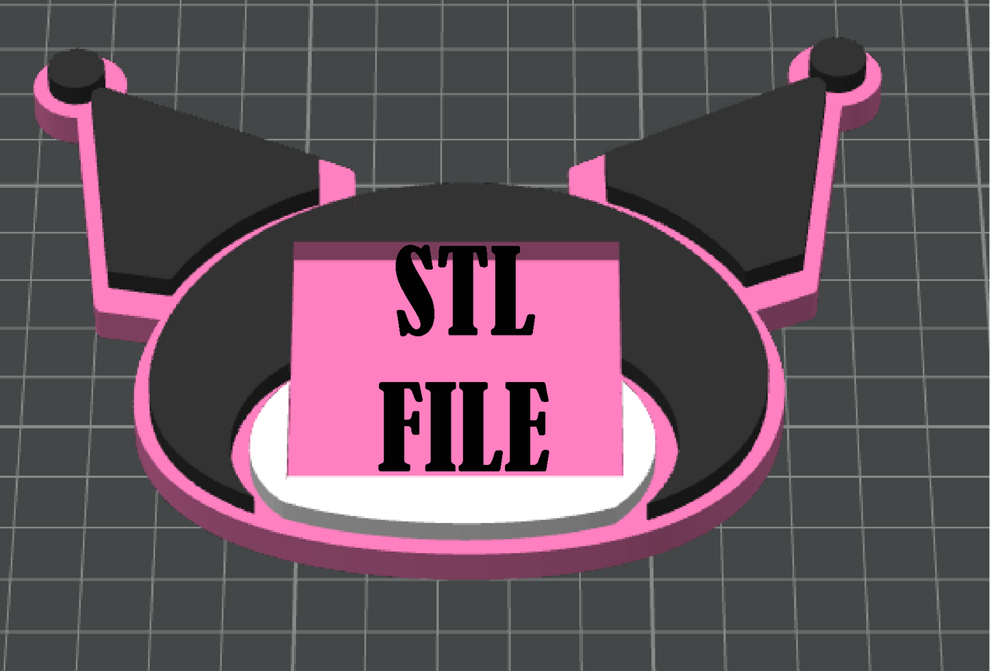 Ku Ro Stick it Note Holder-STL File
