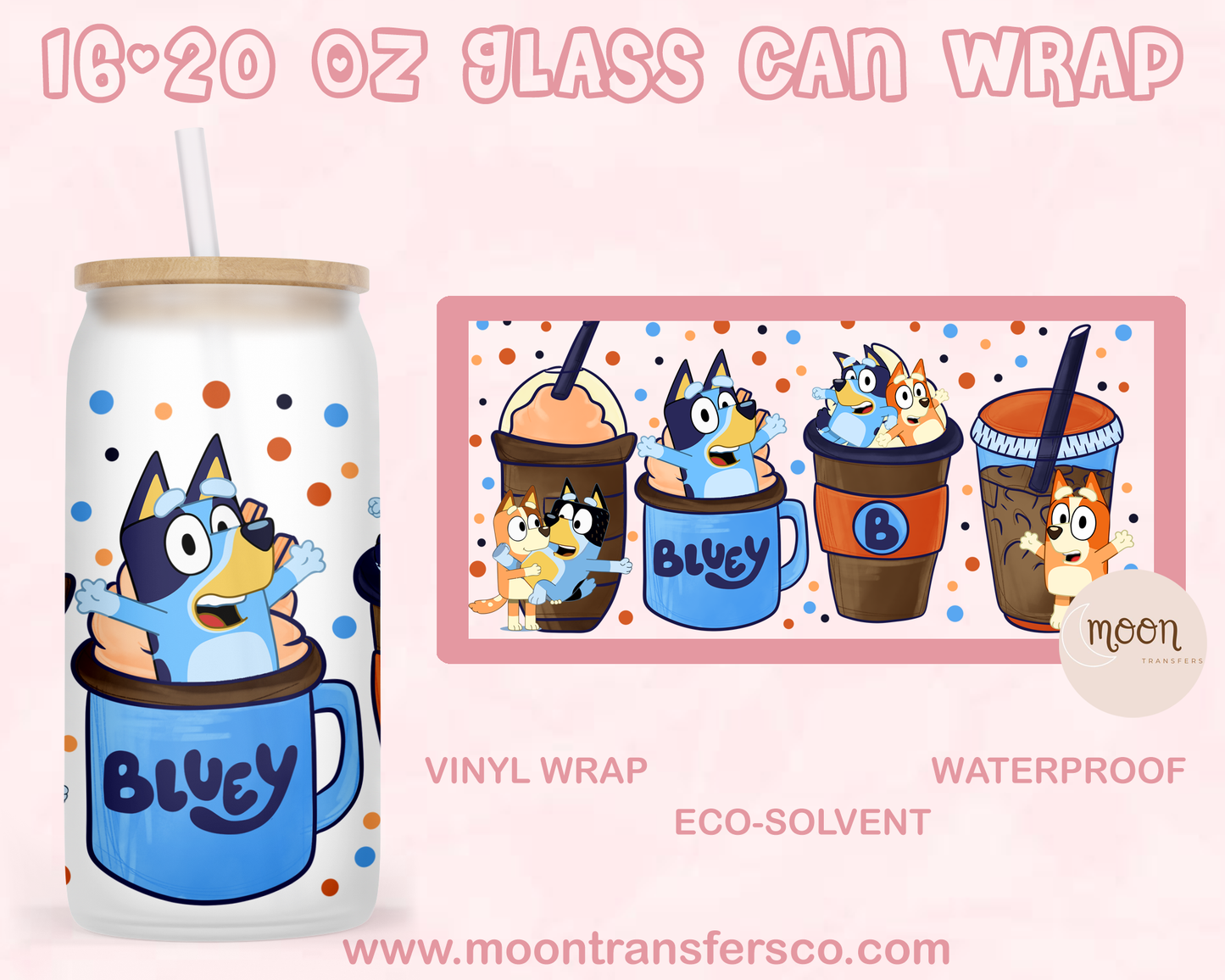 Dogs | Glass Tumbler Wrap| Vinyl Decal | Glass Can Wraps