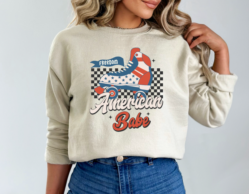 American Babe- Full Color DTF Transfer