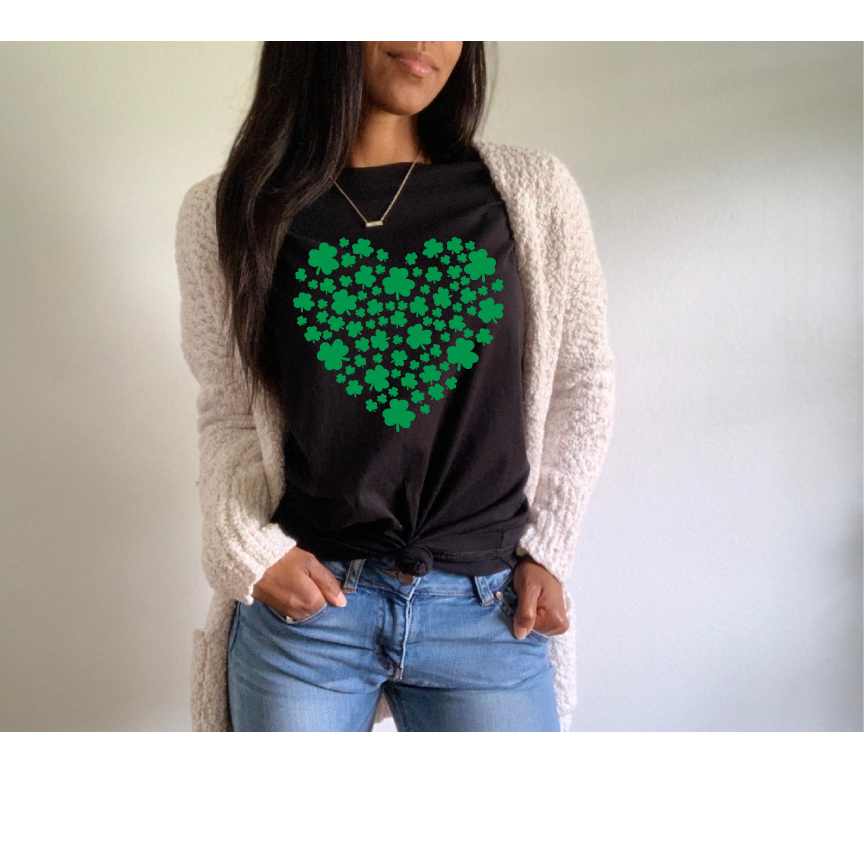 Clover Heart St. Patrick's - Full Color DTF Transfer