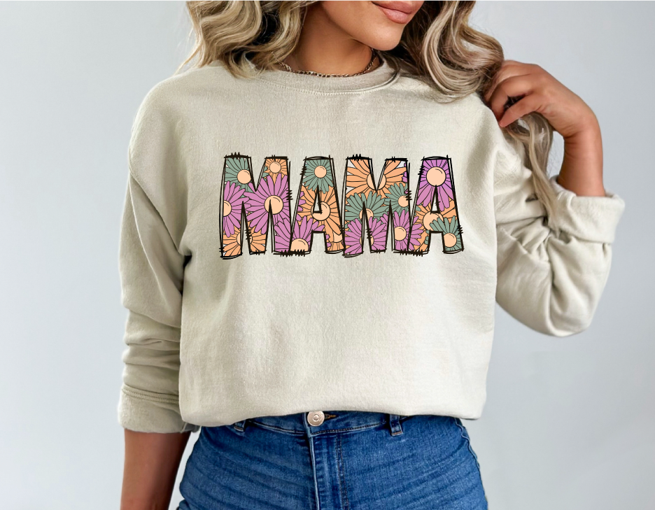 MAMA FLOWERS - Full Color DTF Transfer