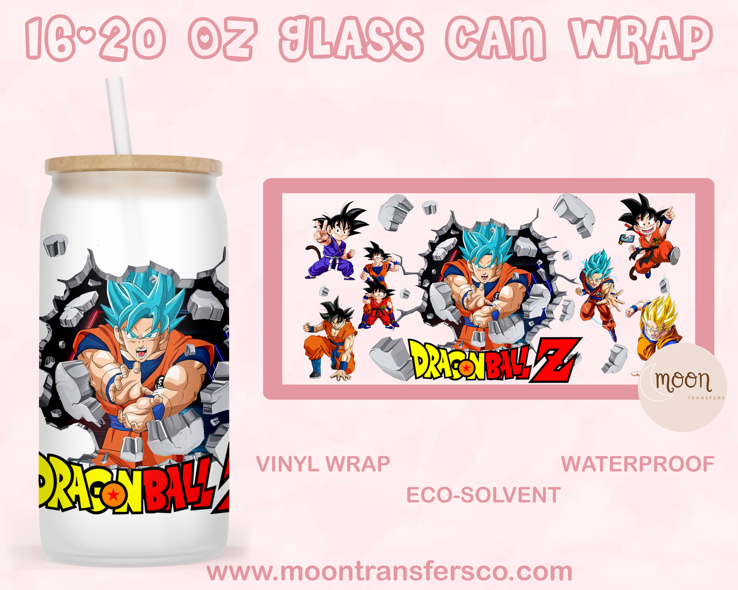 015 | Glass Tumbler Wrap| Vinyl Decal | Glass Can Wraps
