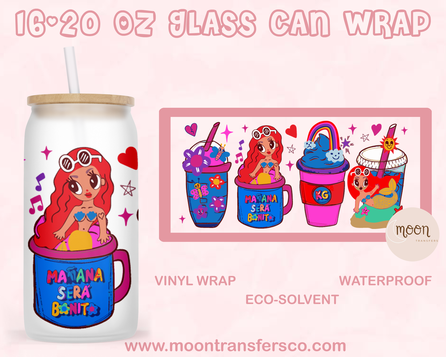 020 | Glass Tumbler Wrap| Vinyl Decal | Glass Can Wraps