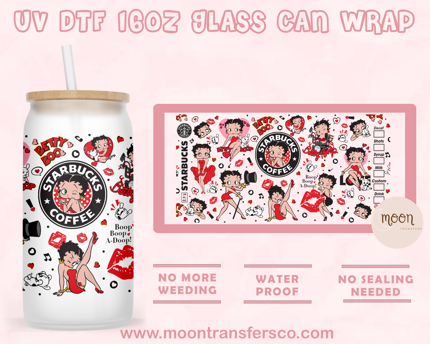 01- UV DTF 16oz Glass Can