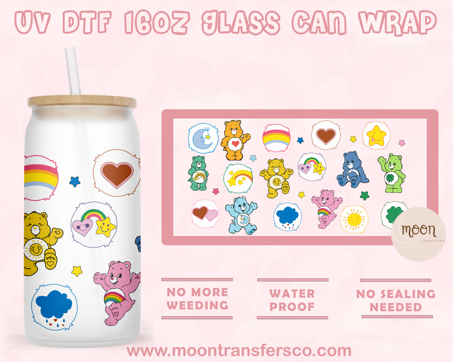 07- UV DTF 16oz Glass Can