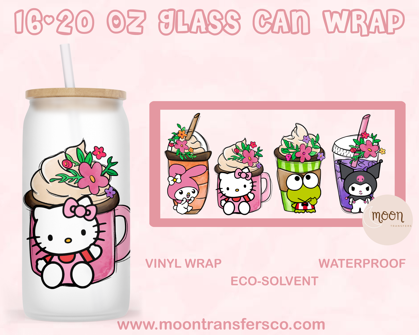 010 | Glass Tumbler Wrap| Vinyl Decal | Glass Can Wraps