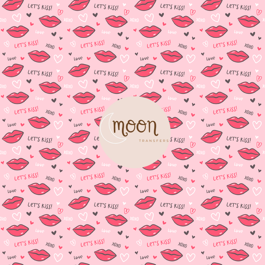013 Kiss Valentine | Vinyl Sheet | 12x12 Vinyl Sheet | Patterned Vinyl
