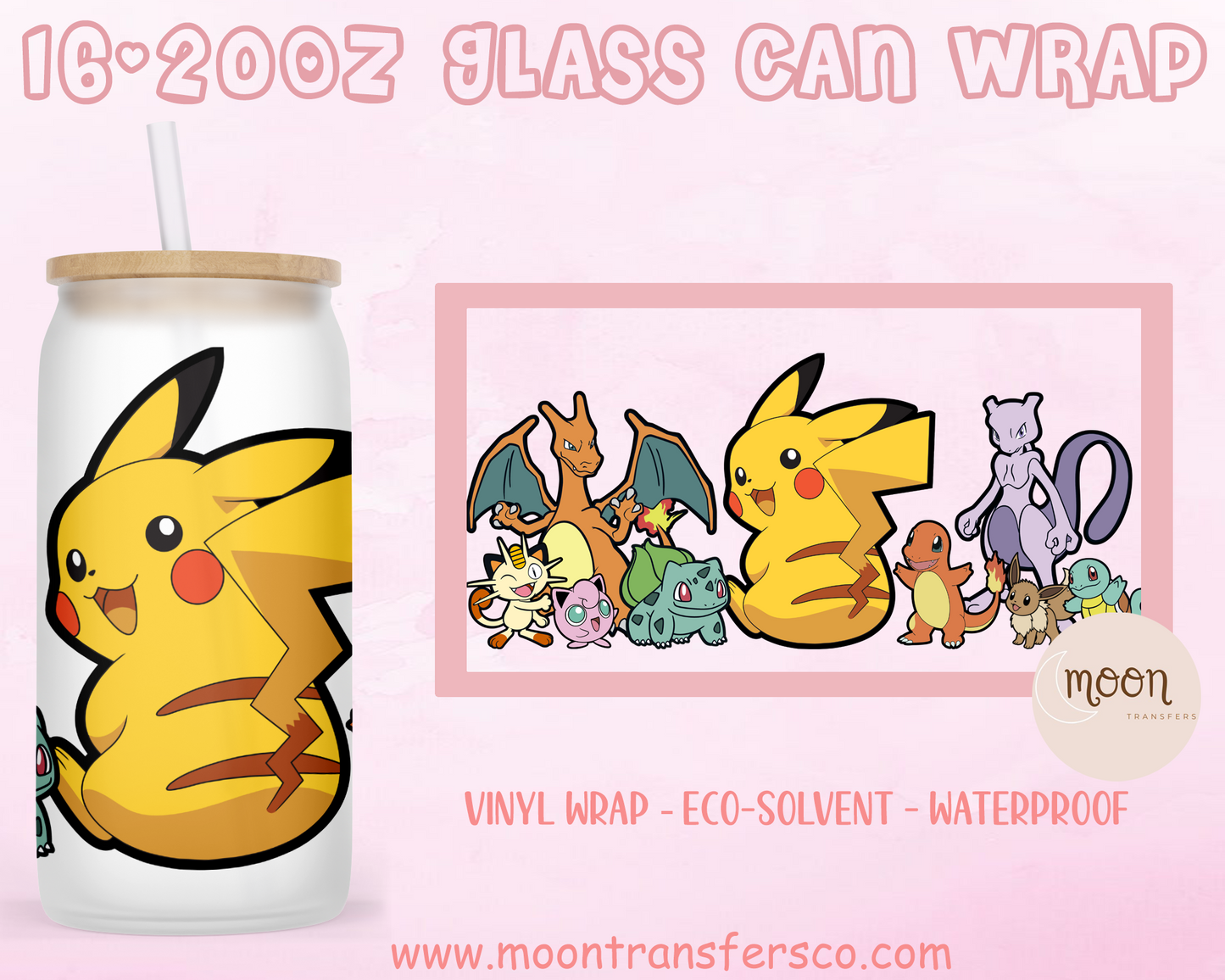 048| Glass Tumbler Wrap | Vinyl Decal | Glass Can Wraps
