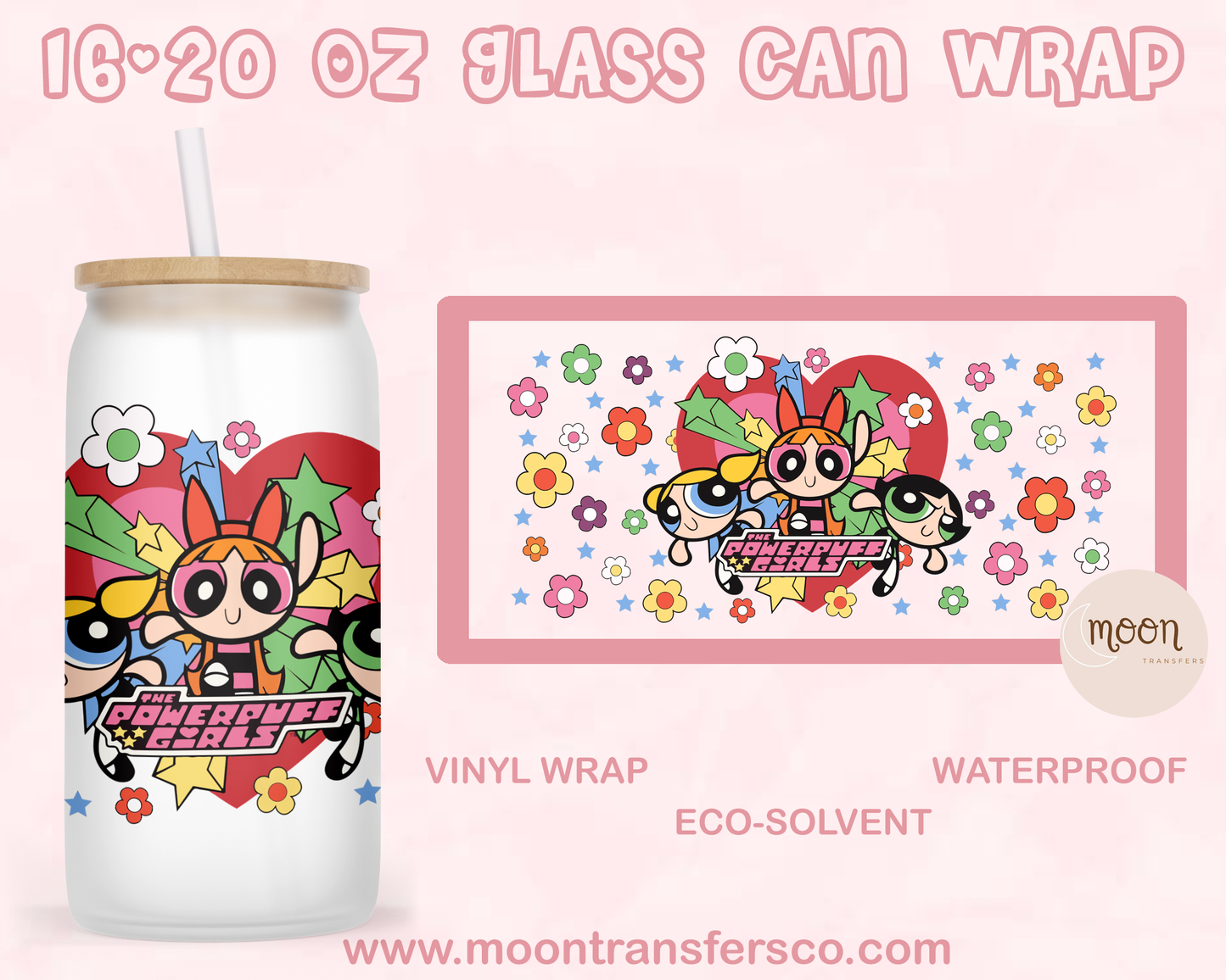 044| Glass Tumbler Wrap| Vinyl Decal | Glass Can Wraps