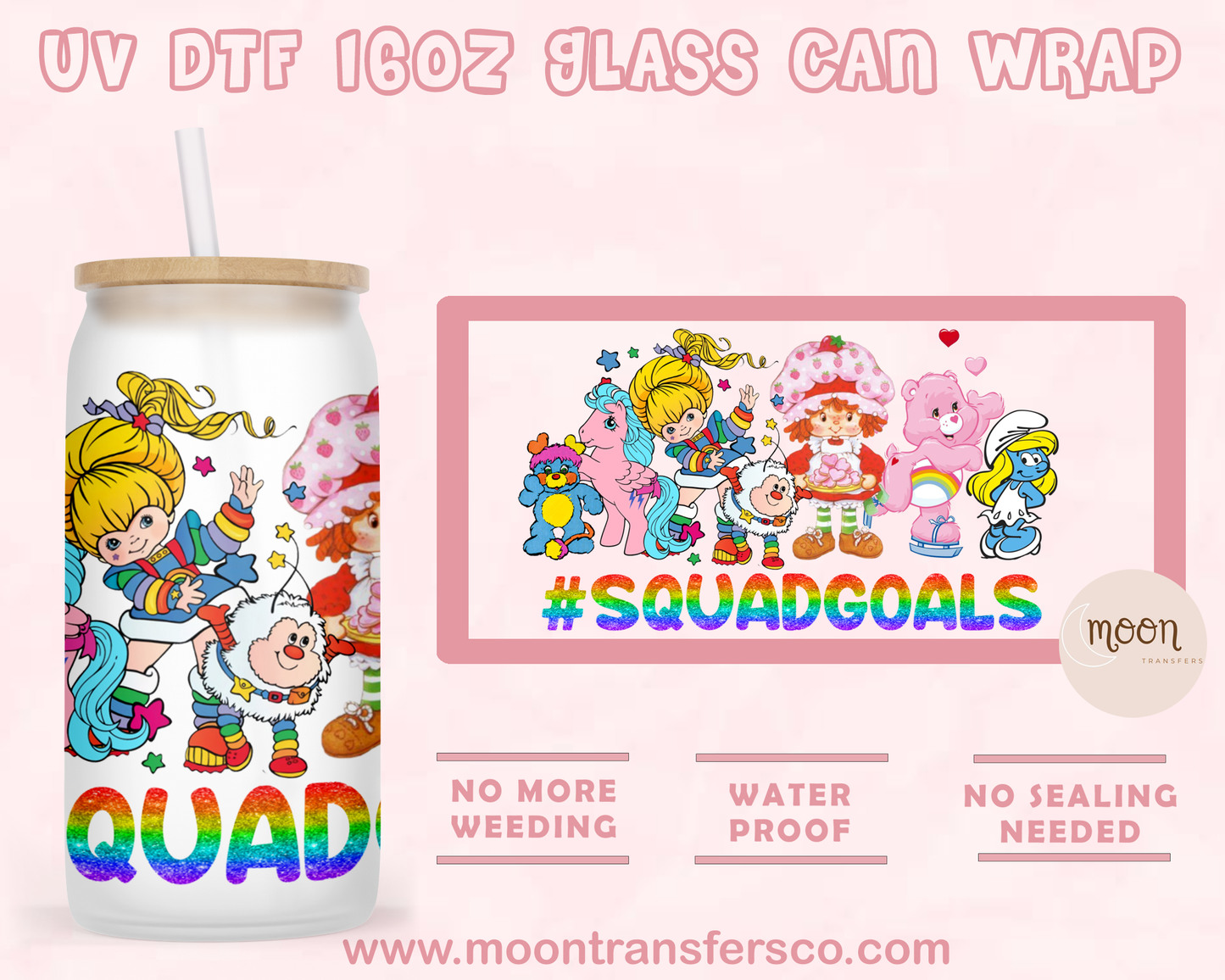32- UV DTF 16oz Glass Can