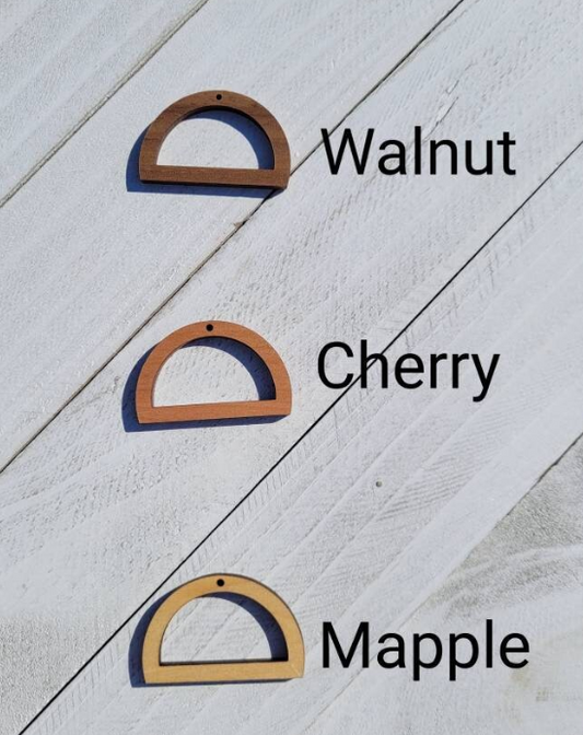 Half a Circle Macrame Wood Earring Blanks
