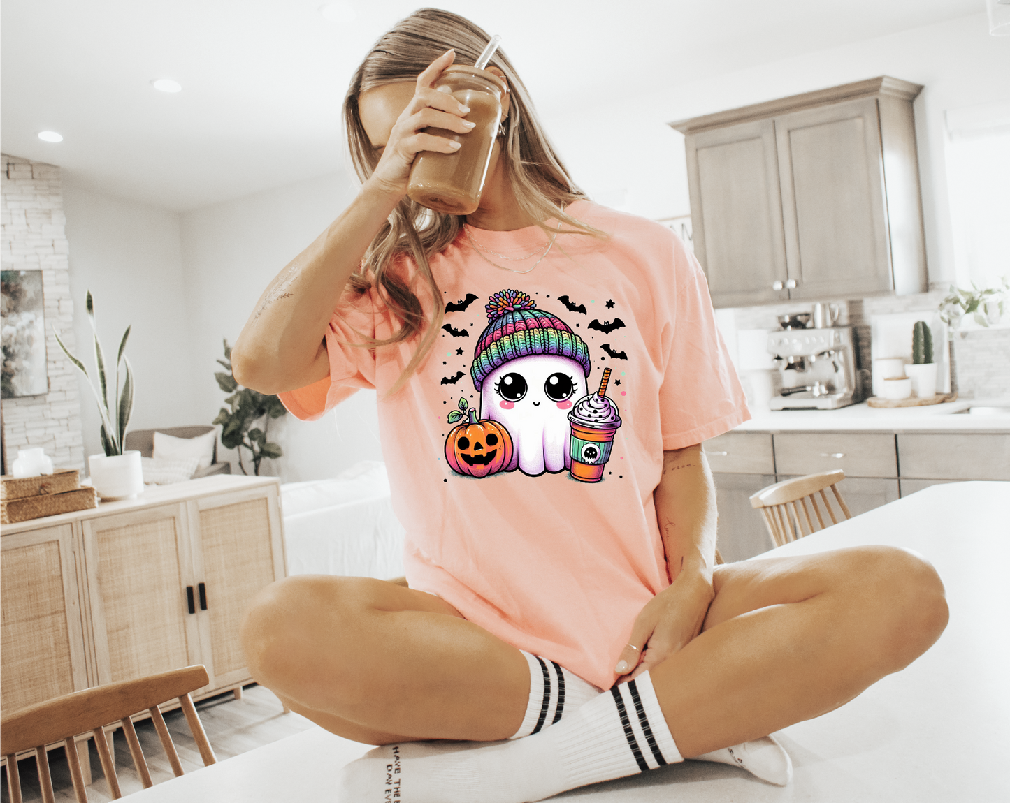 Cute Ghost- Full Color DTF Transfer