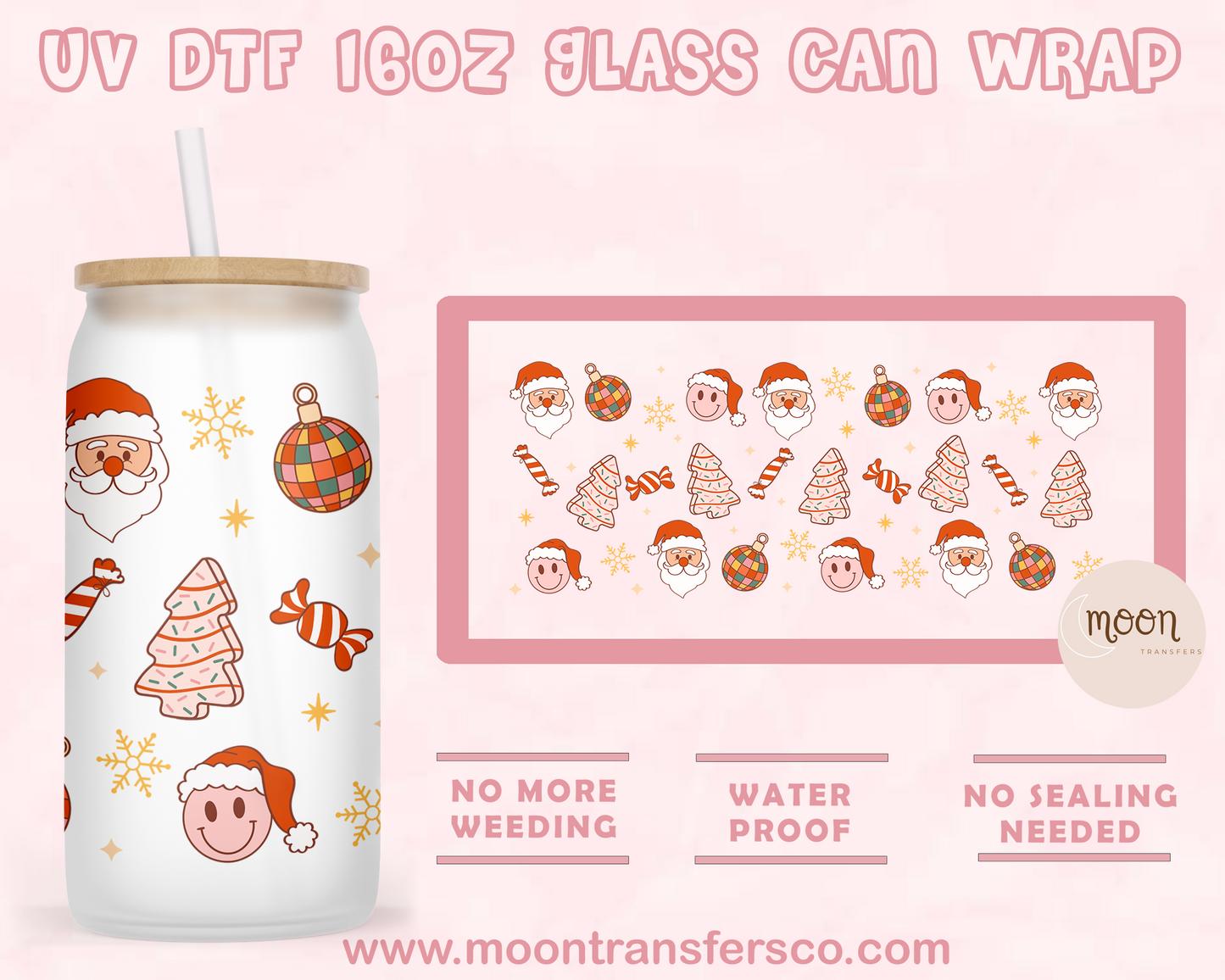 155- UV DTF 16oz Glass Can