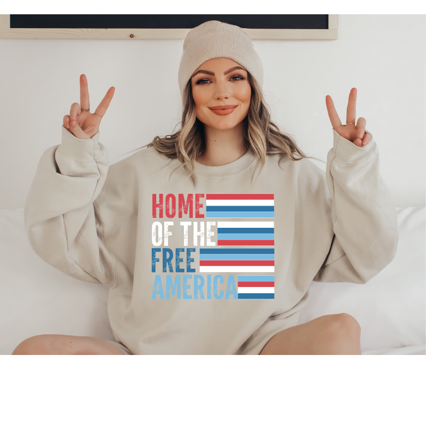 Home of the Free America- Full Color DTF Transfer