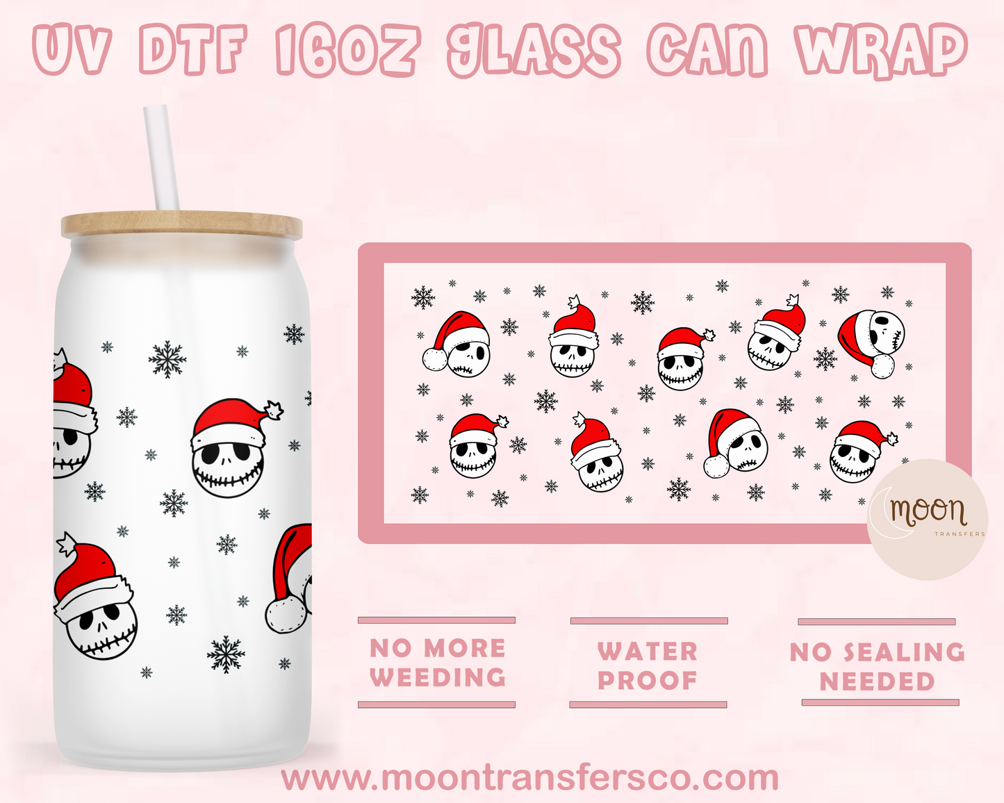159- UV DTF 16oz Glass Can