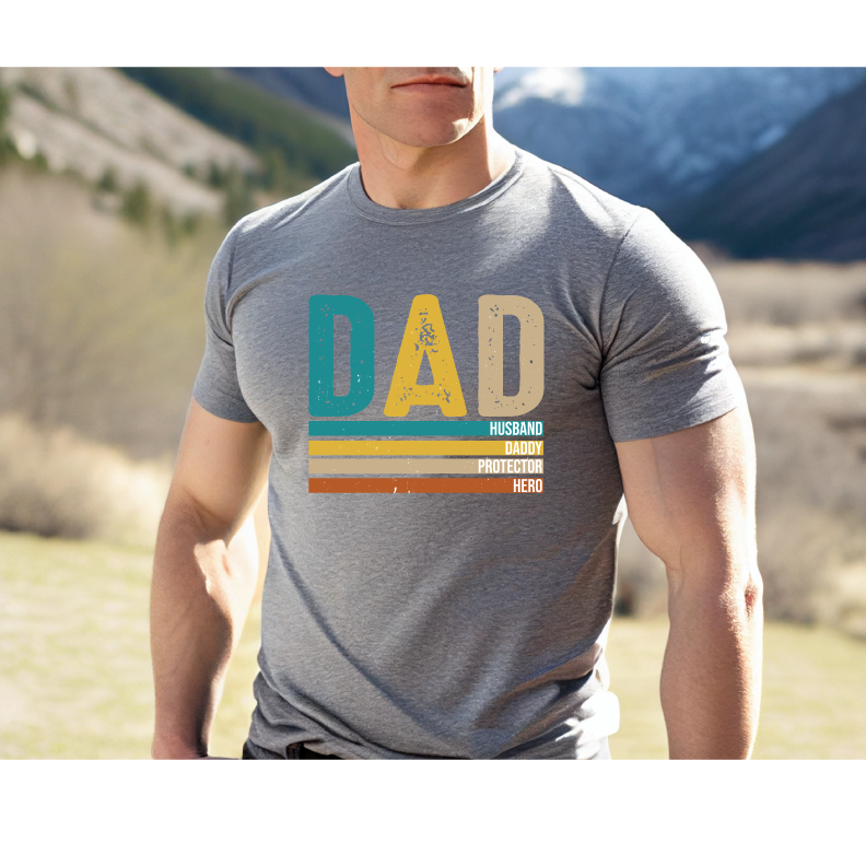 Dad | Husband | Daddy | Protector -Full Color DTF Transfer