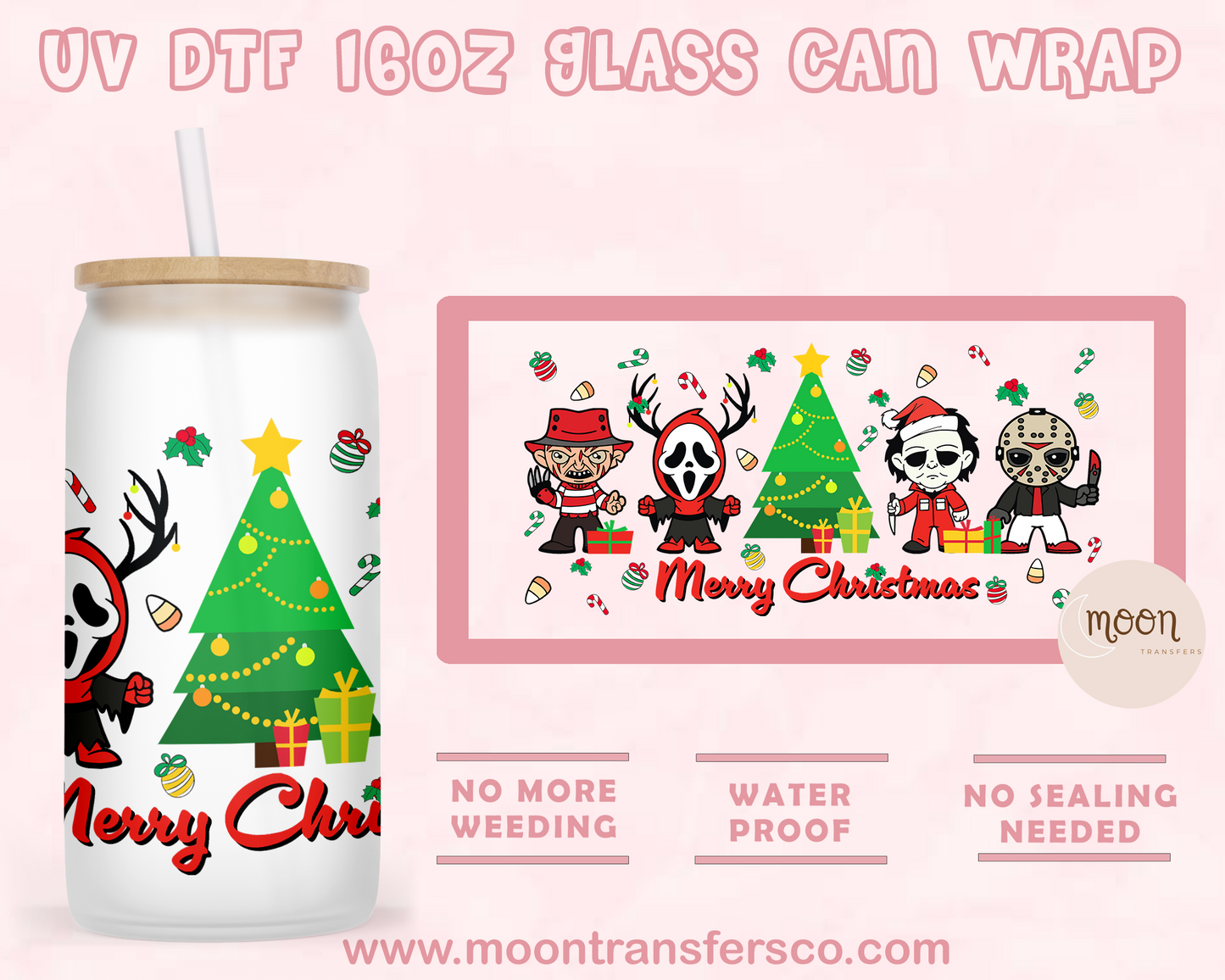 160- UV DTF 16oz Glass Can