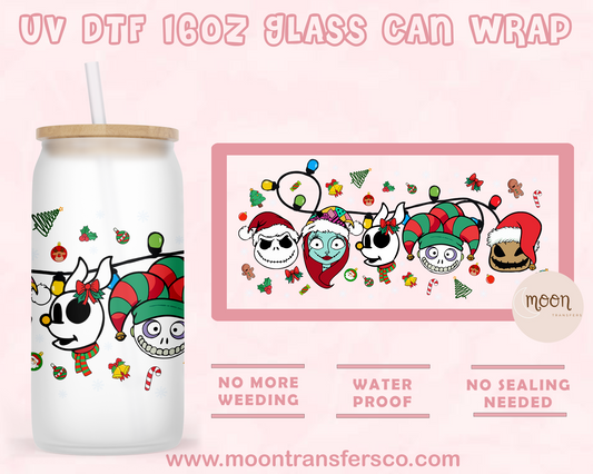 164- UV DTF 16oz Glass Can