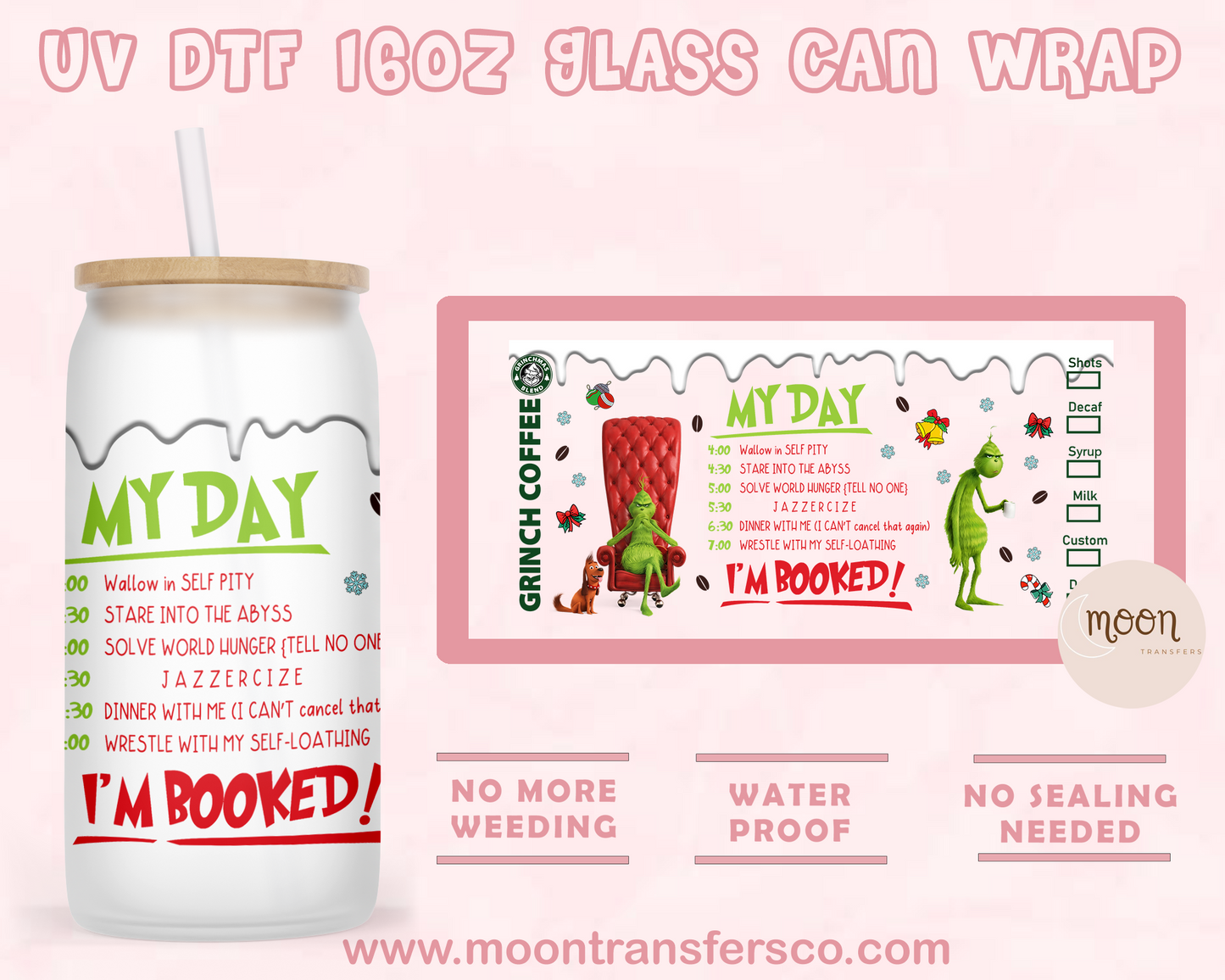 168- UV DTF 16oz Glass Can