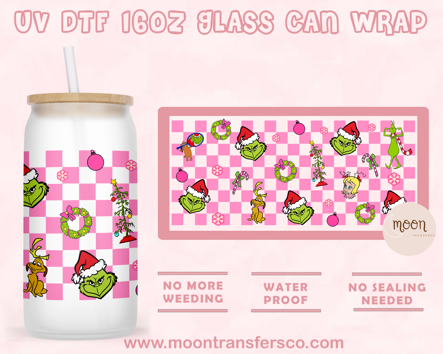 171- UV DTF 16oz Glass Can
