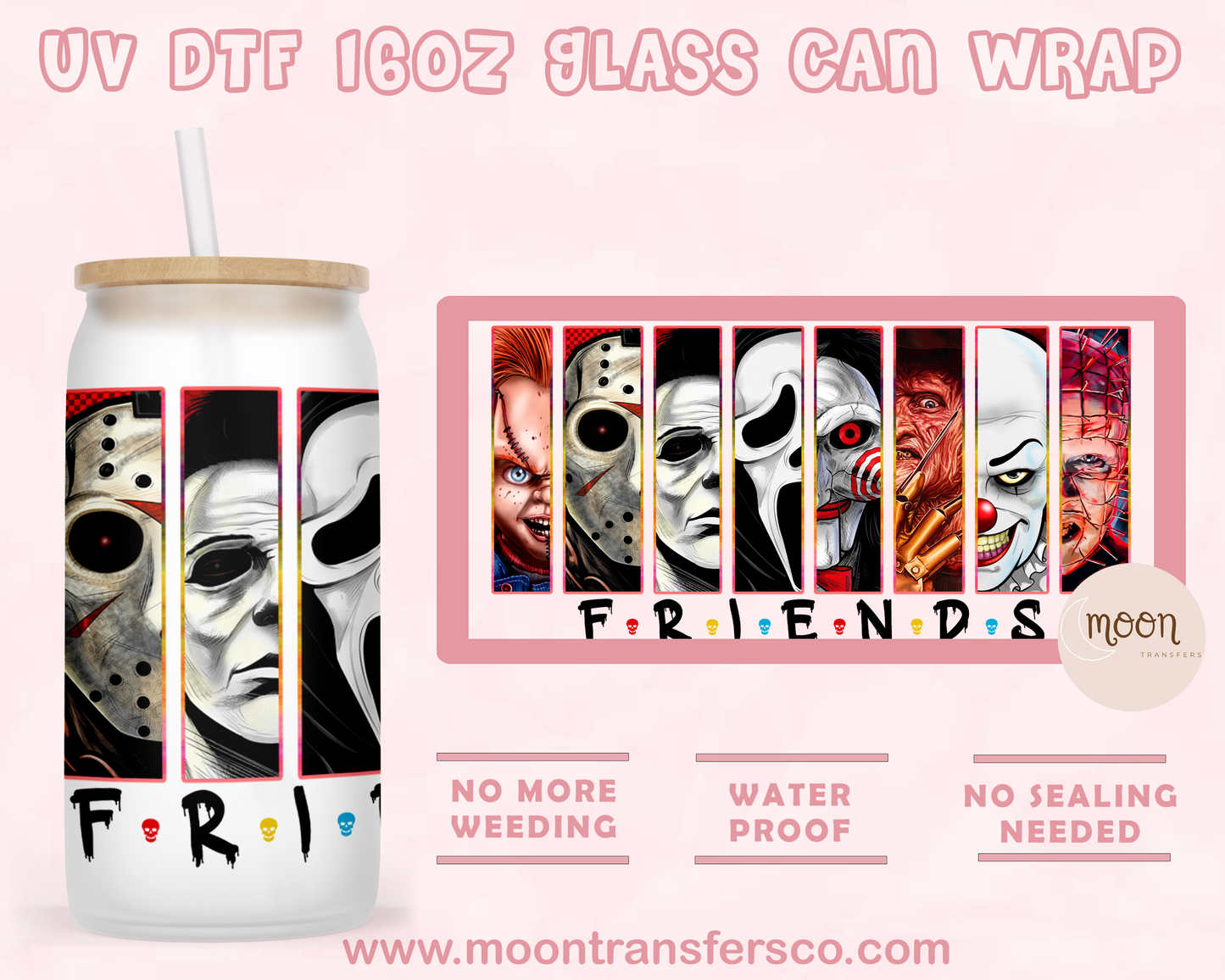 66- UV DTF 16oz Glass Can