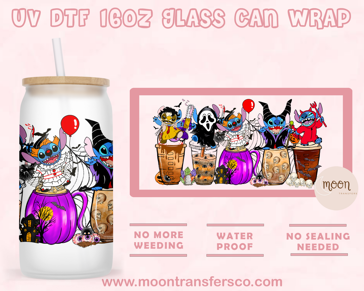39- UV DTF 16oz Glass Can