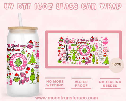 180- UV DTF 16oz Glass Can