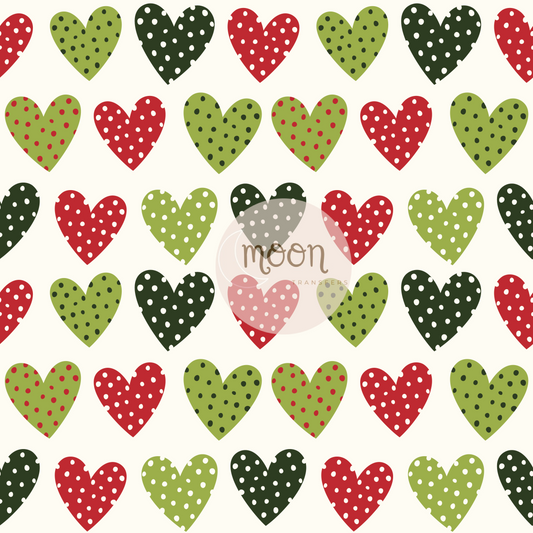 032 Green & Red| Vinyl Sheet | 12x12 Vinyl Sheet | Patterned Vinyl